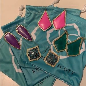 Four pair LOT of Kendra Scott Earrings